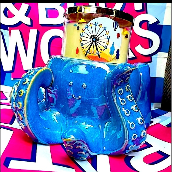 Octopus 3 wick candle holder from bath and | Mercari Bath body candle holder for 3 wick OCTOPUS